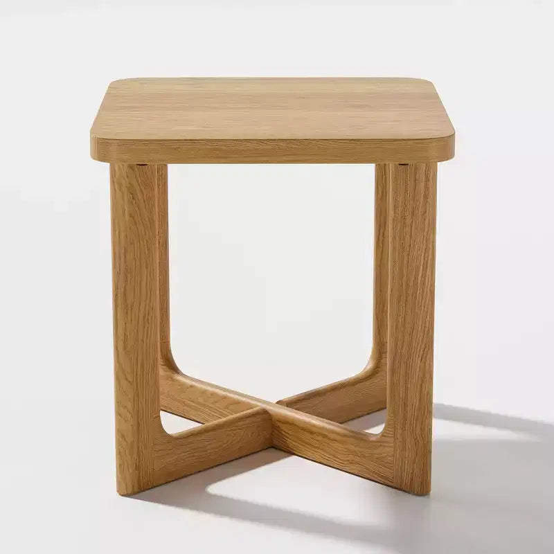 24 in. W Square Wood End Table with Round Corners
