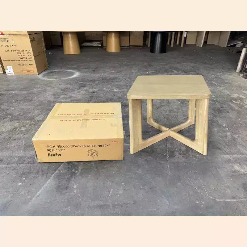 24 in. W Square Wood End Table with Round Corners