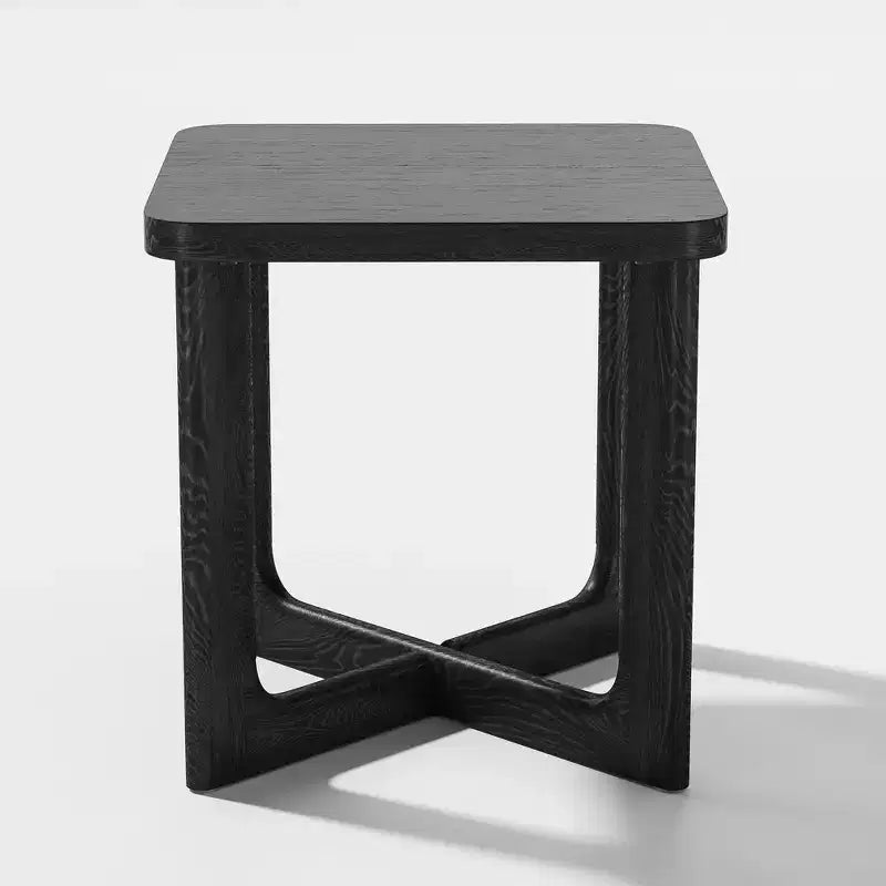 24 in. W Square Wood End Table with Round Corners