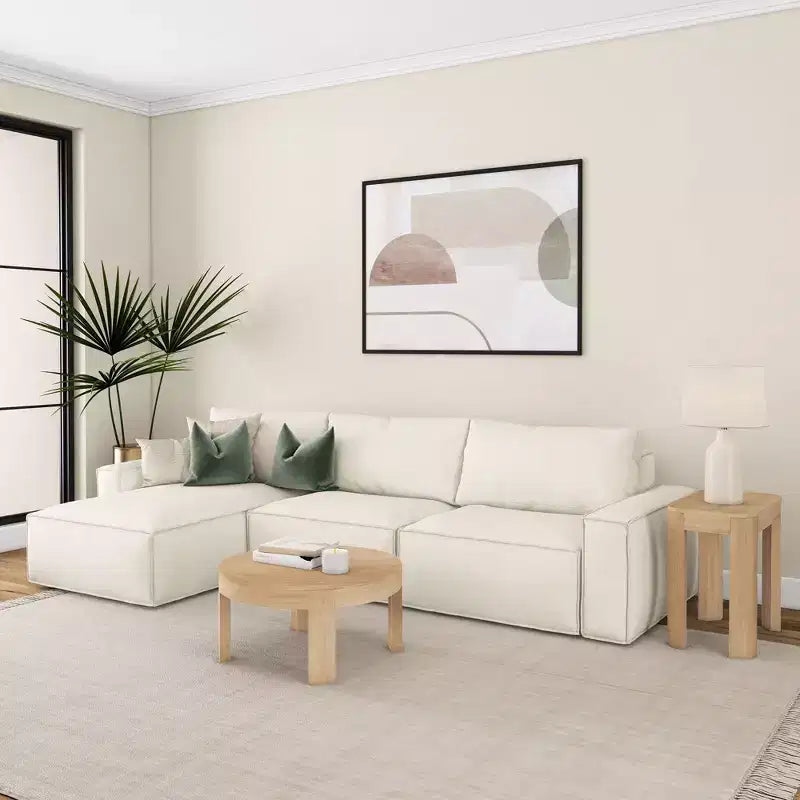 Solid Wood Round Coffee Table, 30 Inch, Coffee Tables for Living Room, Modern Center Table for Small Spaces