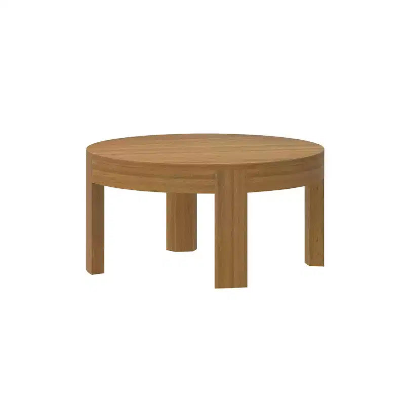 Solid Wood Round Coffee Table, 30 Inch, Coffee Tables for Living Room, Modern Center Table for Small Spaces