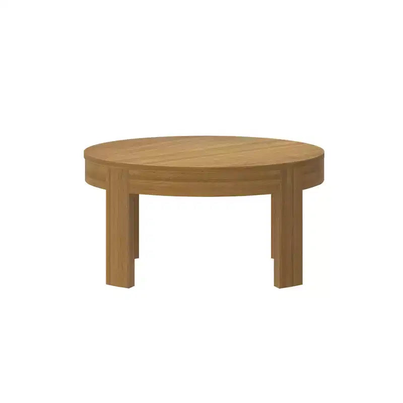 Solid Wood Round Coffee Table, 30 Inch, Coffee Tables for Living Room, Modern Center Table for Small Spaces