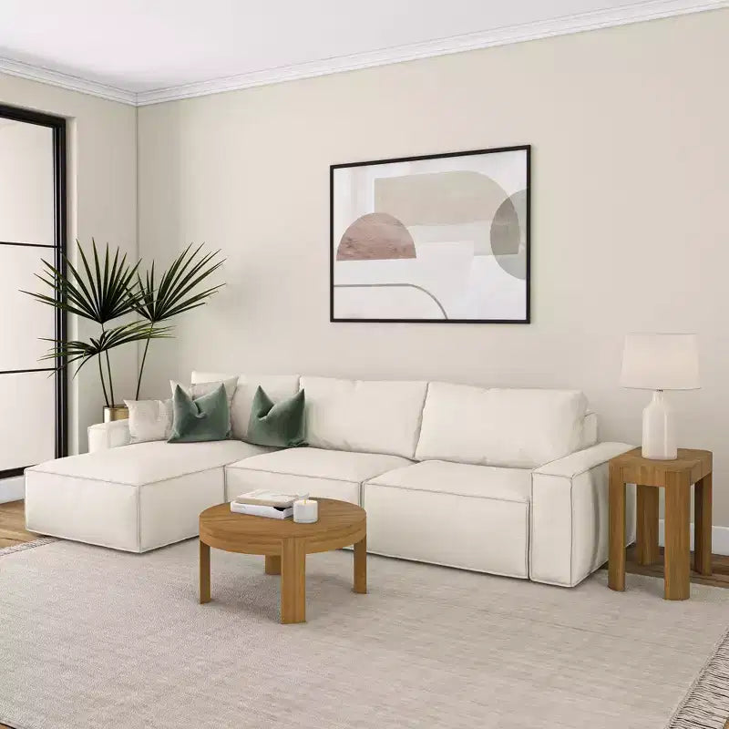 Solid Wood Round Coffee Table, 30 Inch, Coffee Tables for Living Room, Modern Center Table for Small Spaces