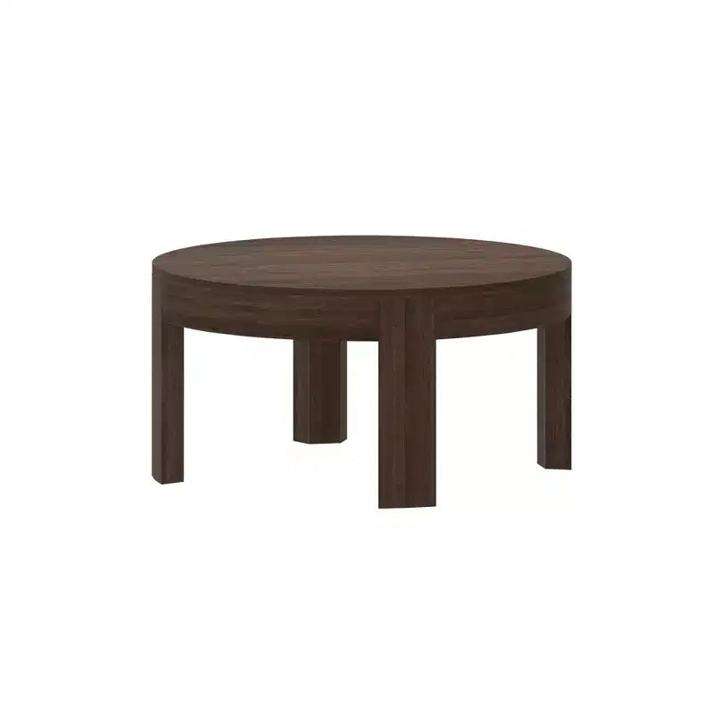 Solid Wood Round Coffee Table, 30 Inch, Coffee Tables for Living Room, Modern Center Table for Small Spaces