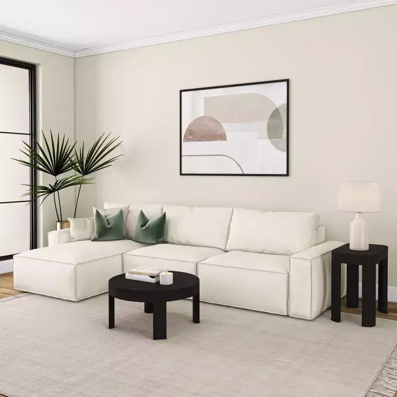 Solid Wood Round Coffee Table, 30 Inch, Coffee Tables for Living Room, Modern Center Table for Small Spaces