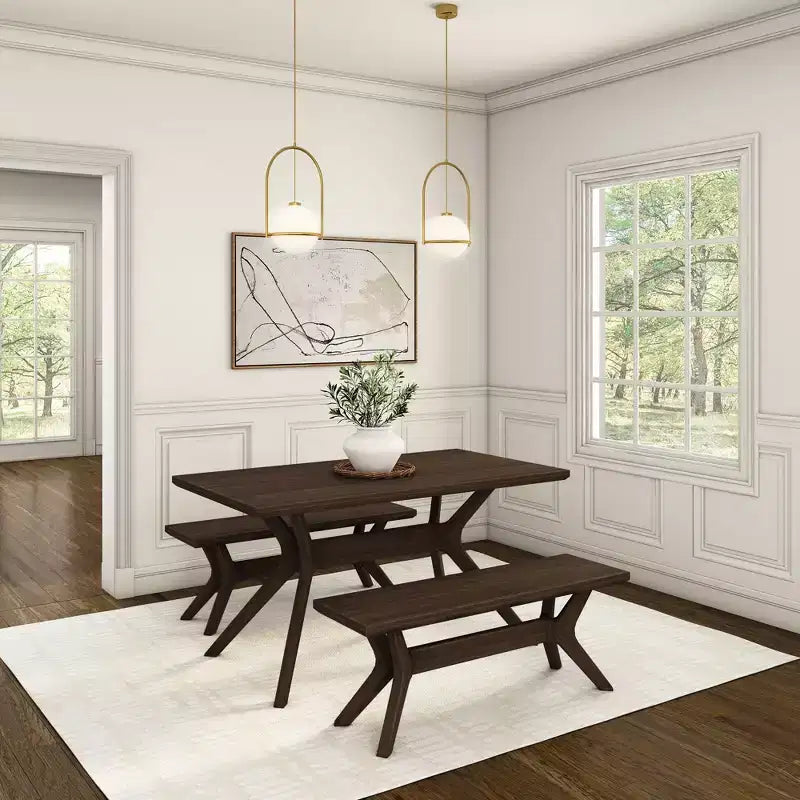 Plank+Beam Verso Rectangular Dining Table, 60 Solid Wood Kitchen & Dining Room Table