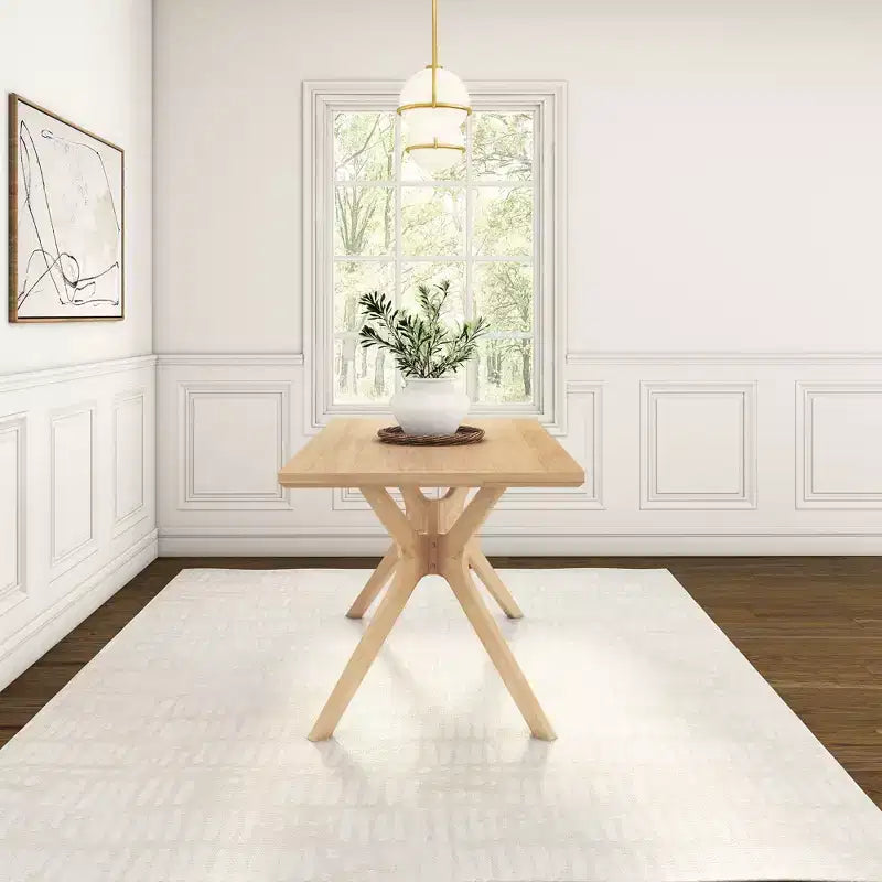 Rectangular Dining Table 60" Solid Wood Kitchen & Dining Room Table