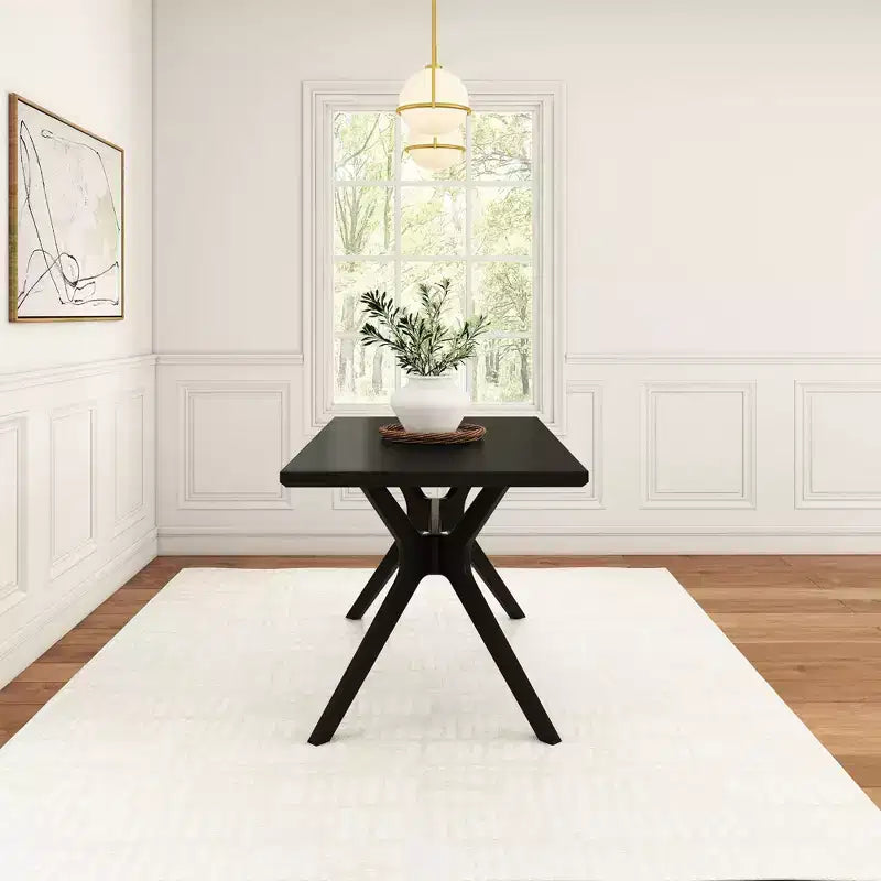 Rectangular Dining Table 60" Solid Wood Kitchen & Dining Room Table