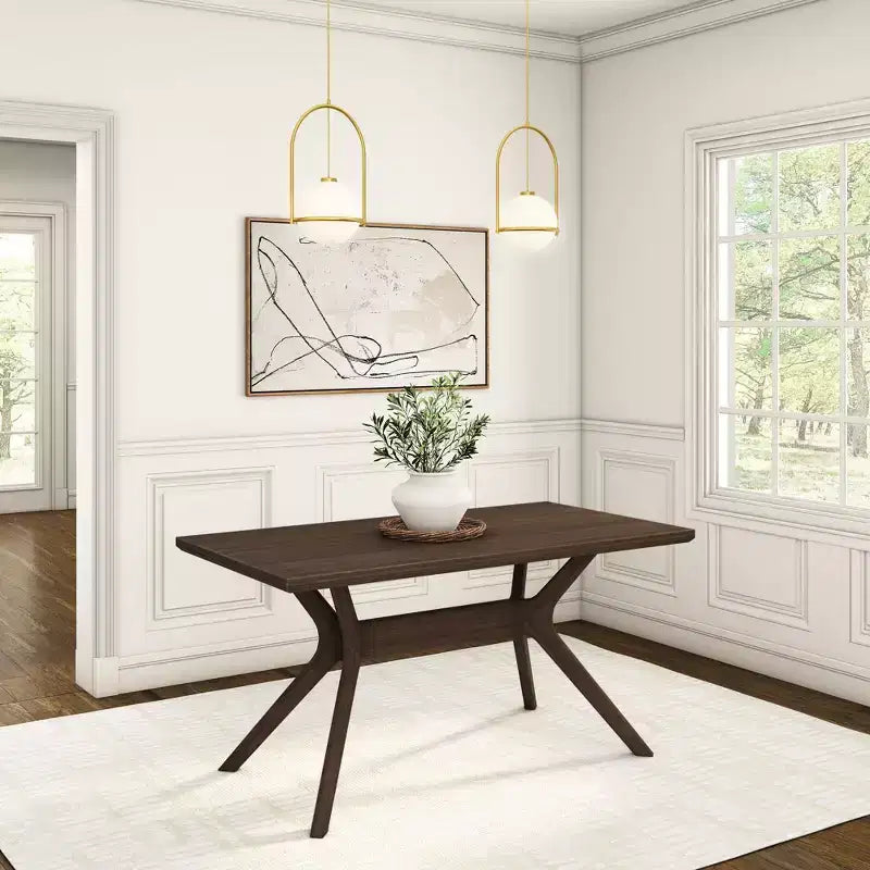 Rectangular Dining Table 60" Solid Wood Kitchen & Dining Room Table