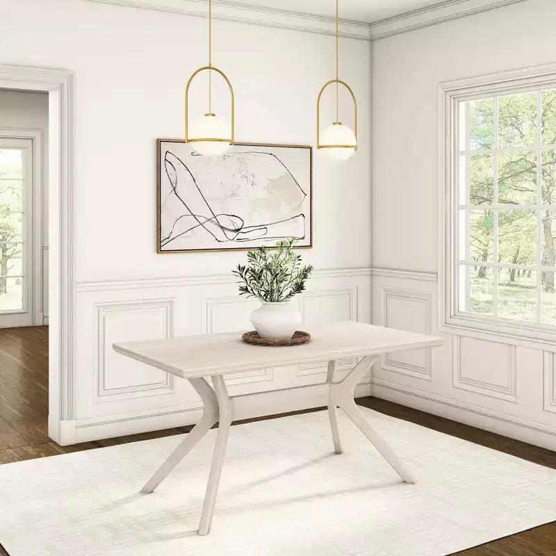Rectangular Dining Table 60" Solid Wood Kitchen & Dining Room Table
