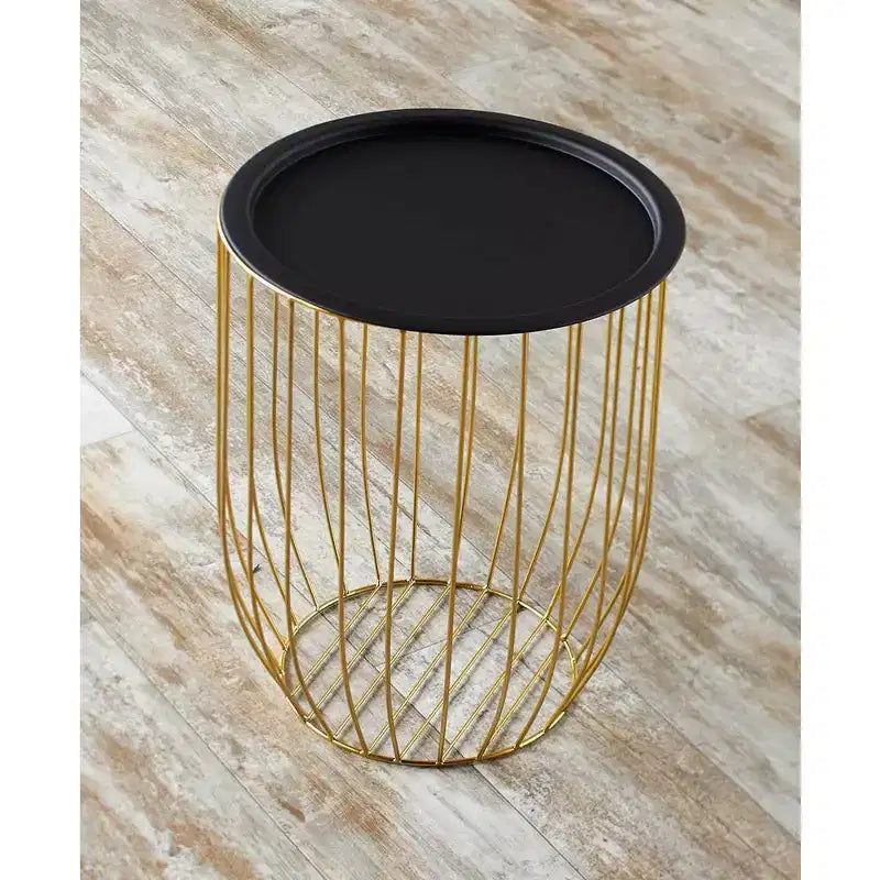 The Lakeside Collection Wire Storage Side Table with Removable Tabletop