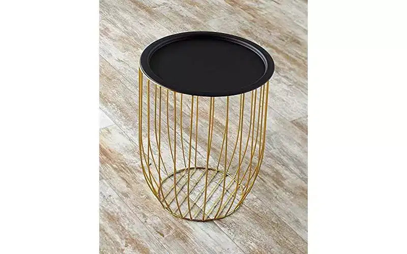 Wire Storage Side Table with Removable Tabletop