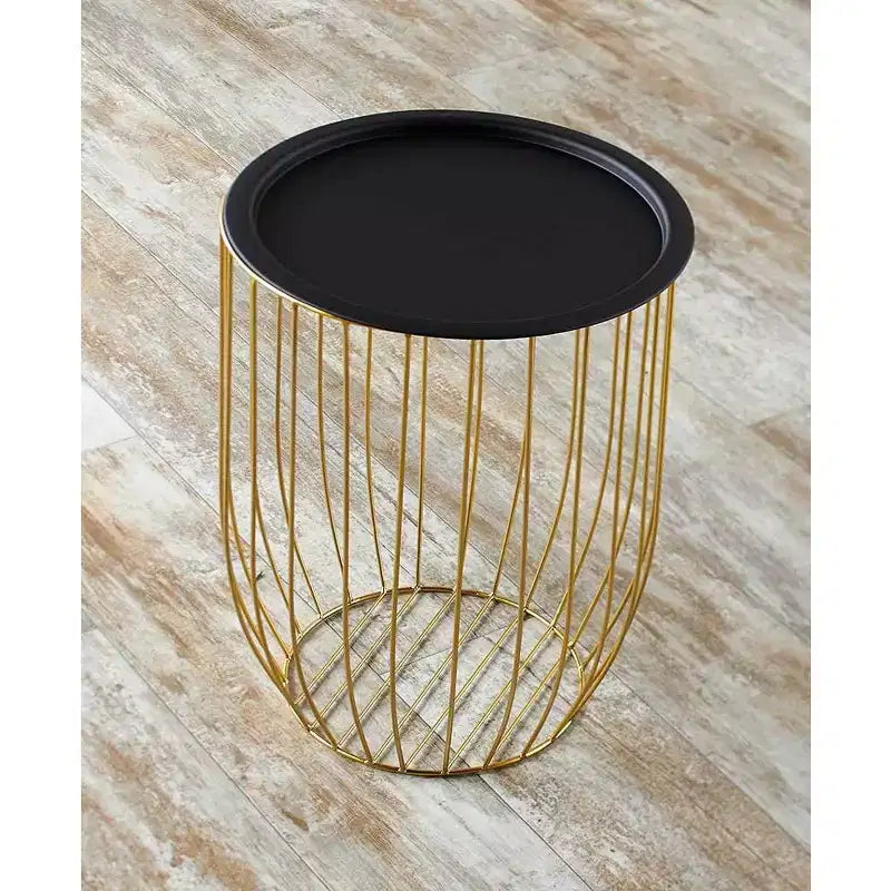 Wire Storage Side Table with Removable Tabletop