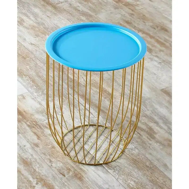 Wire Storage Side Table with Removable Tabletop