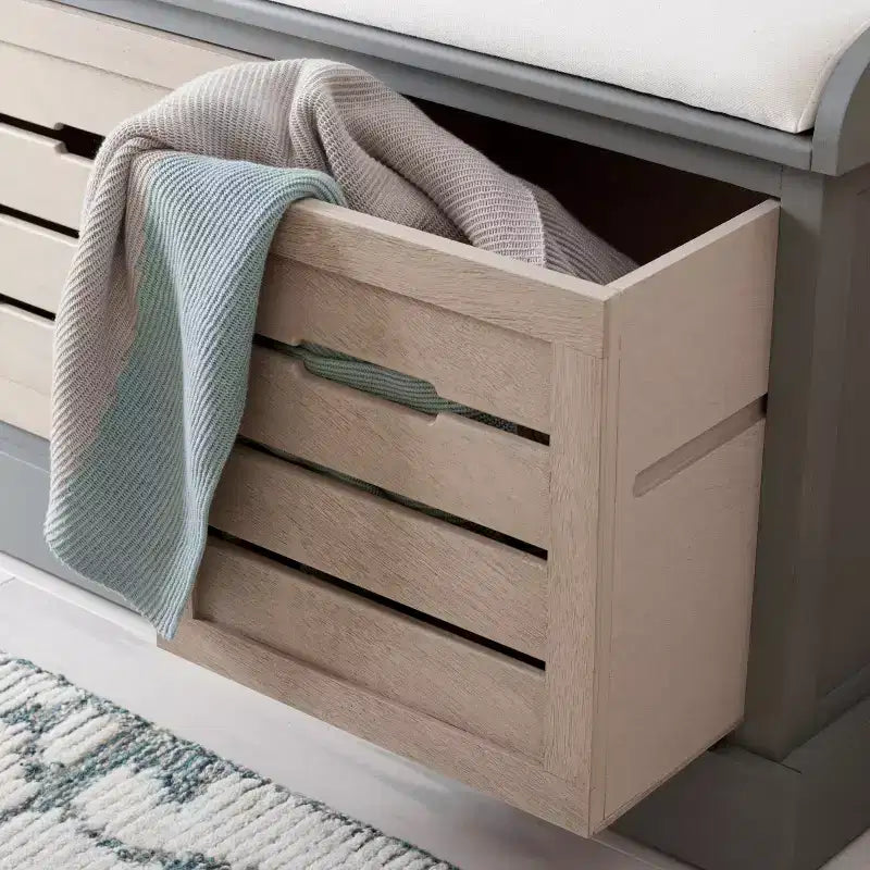 3 Drawer Cushion Storage Bench