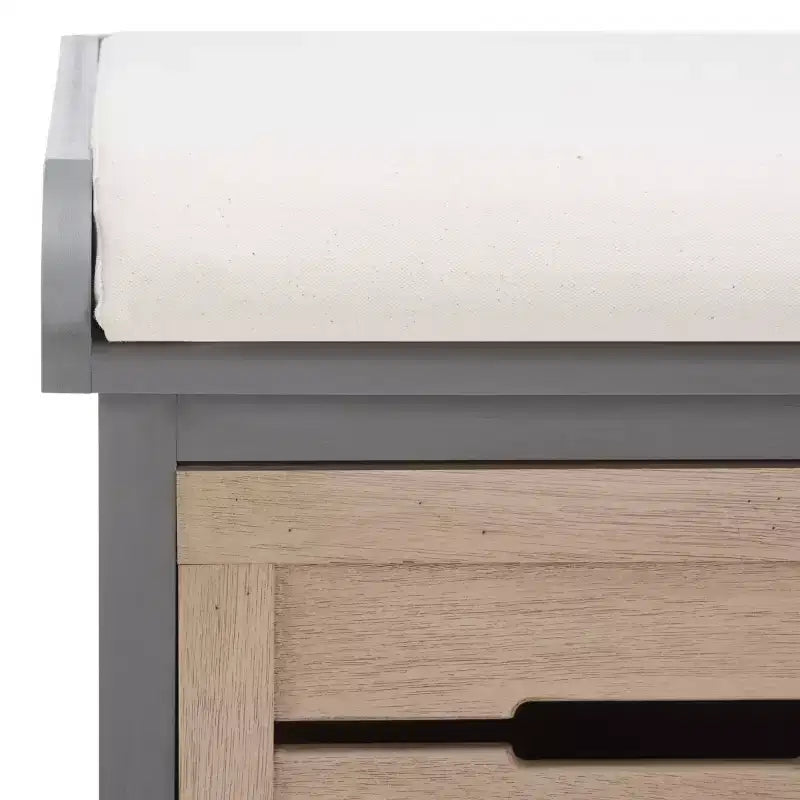 3 Drawer Cushion Storage Bench