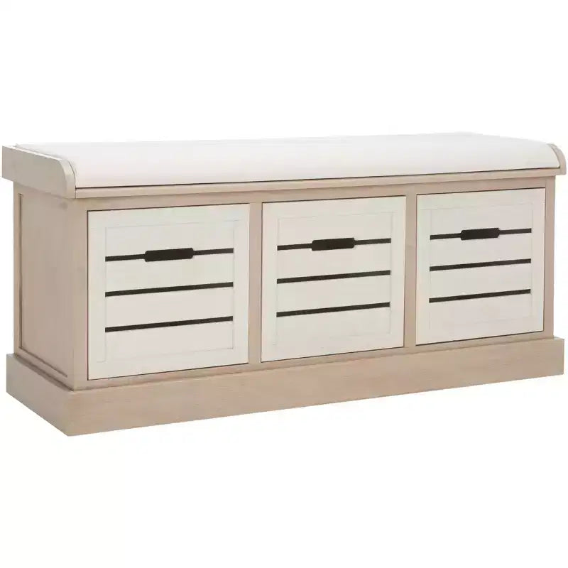 3 Drawer Cushion Storage Bench