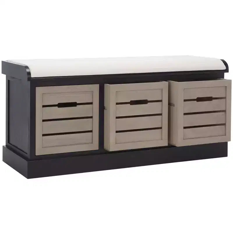 3 Drawer Cushion Storage Bench