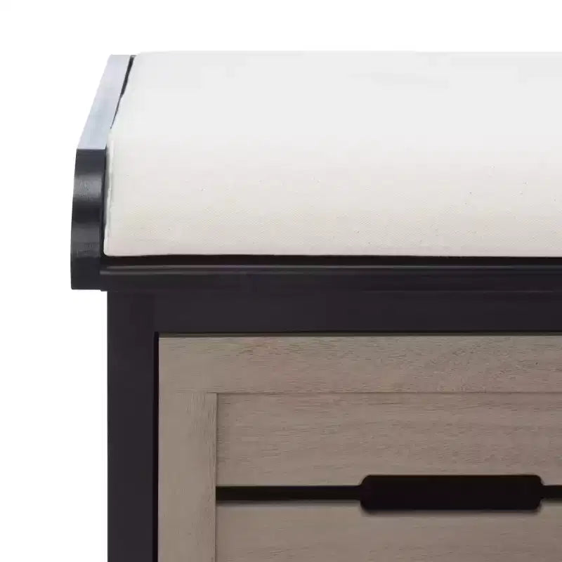 3 Drawer Cushion Storage Bench