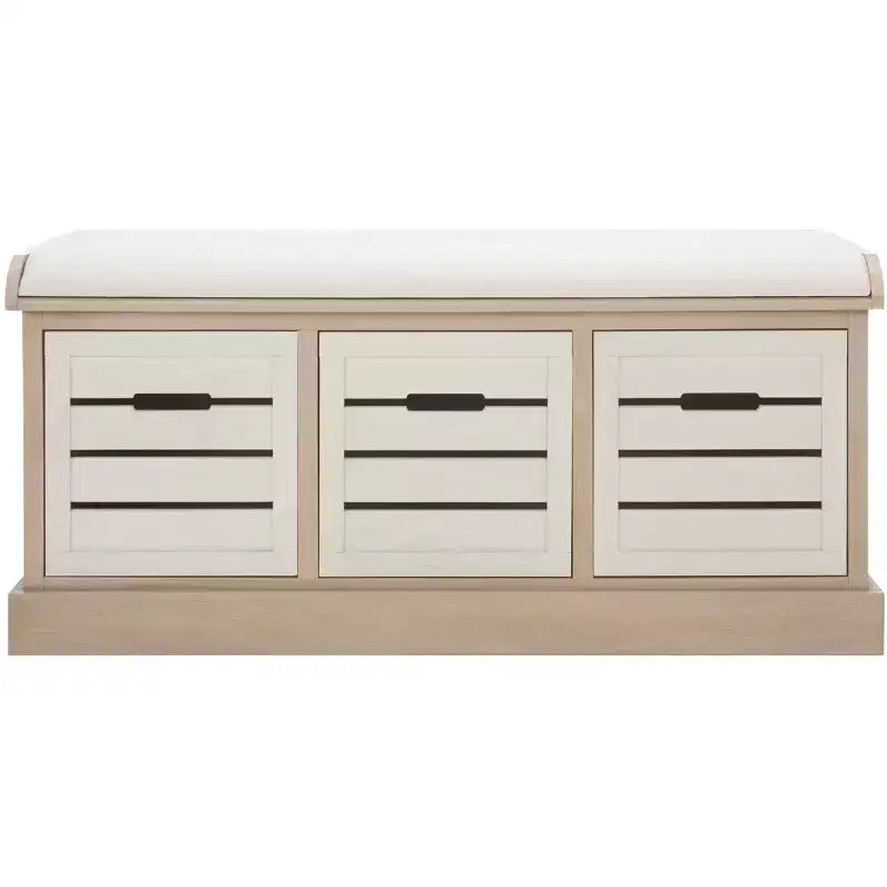 3 Drawer Cushion Storage Bench