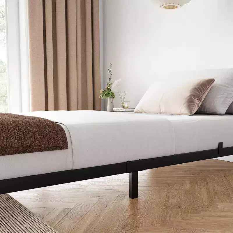 8 Inch Queen/Full/Twin Size Metal Platform Bed Frame, Low Profile, Noise Free, Easy Assembly, Black