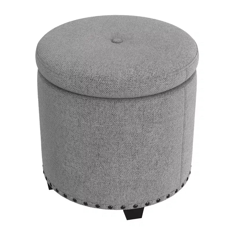 Storage Ottoman with Nailheads