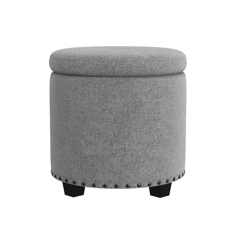 Storage Ottoman with Nailheads