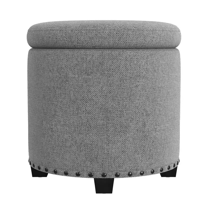Storage Ottoman with Nailheads