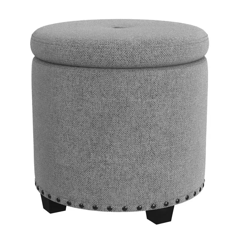 Storage Ottoman with Nailheads