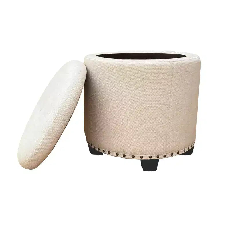 Storage Ottoman with Nailheads