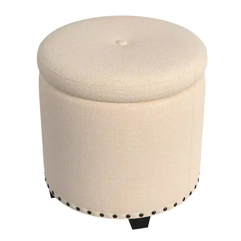 Storage Ottoman with Nailheads