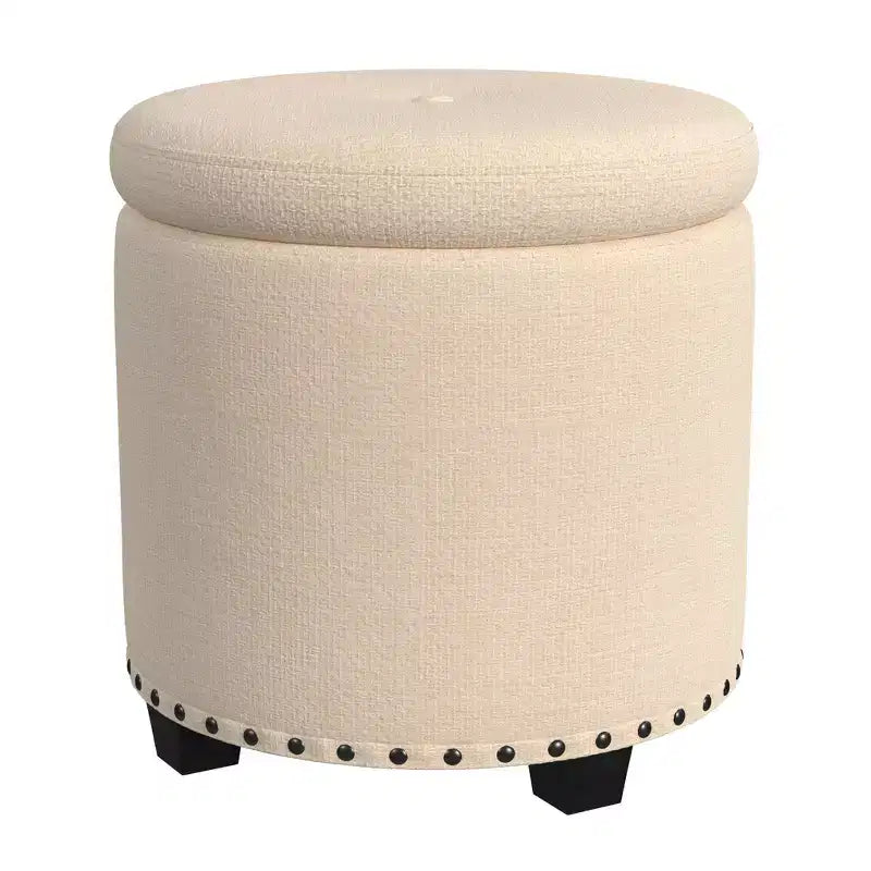 Storage Ottoman with Nailheads