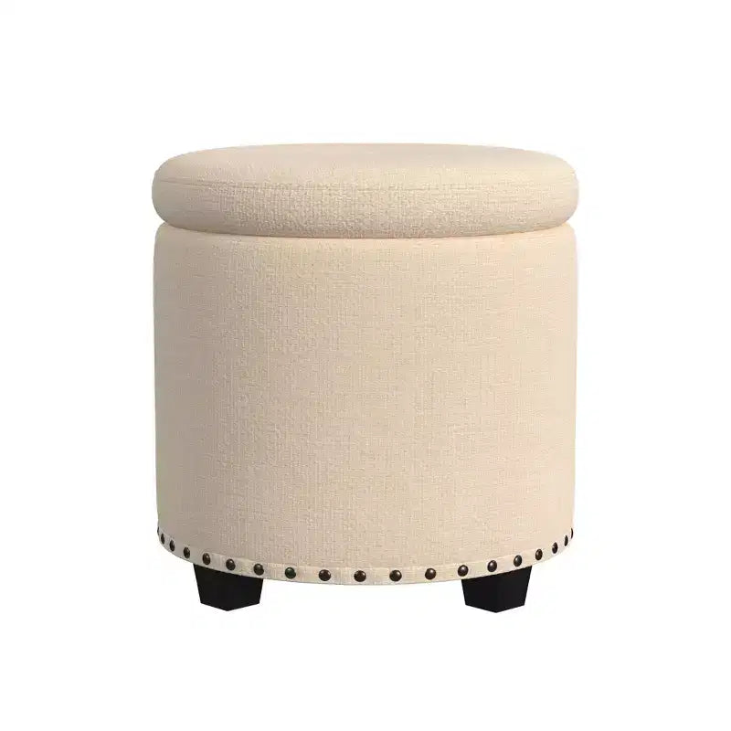 Storage Ottoman with Nailheads