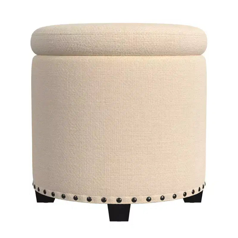 Storage Ottoman with Nailheads