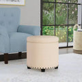 HomePop Storage Ottoman with Nailheads