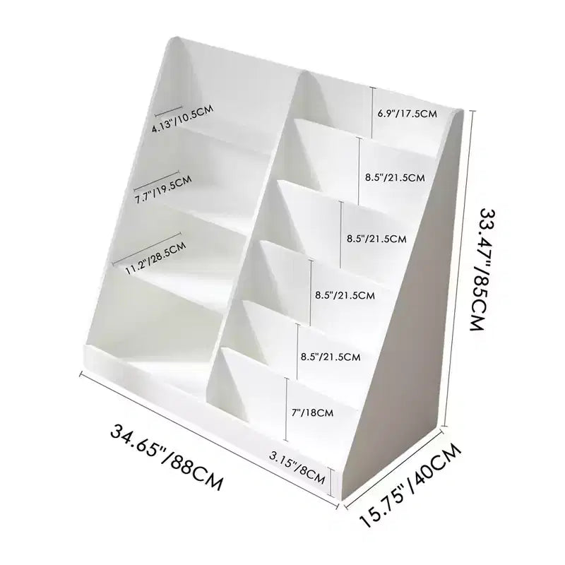 4-Tier Kids Wooden Bookshelf with Storage