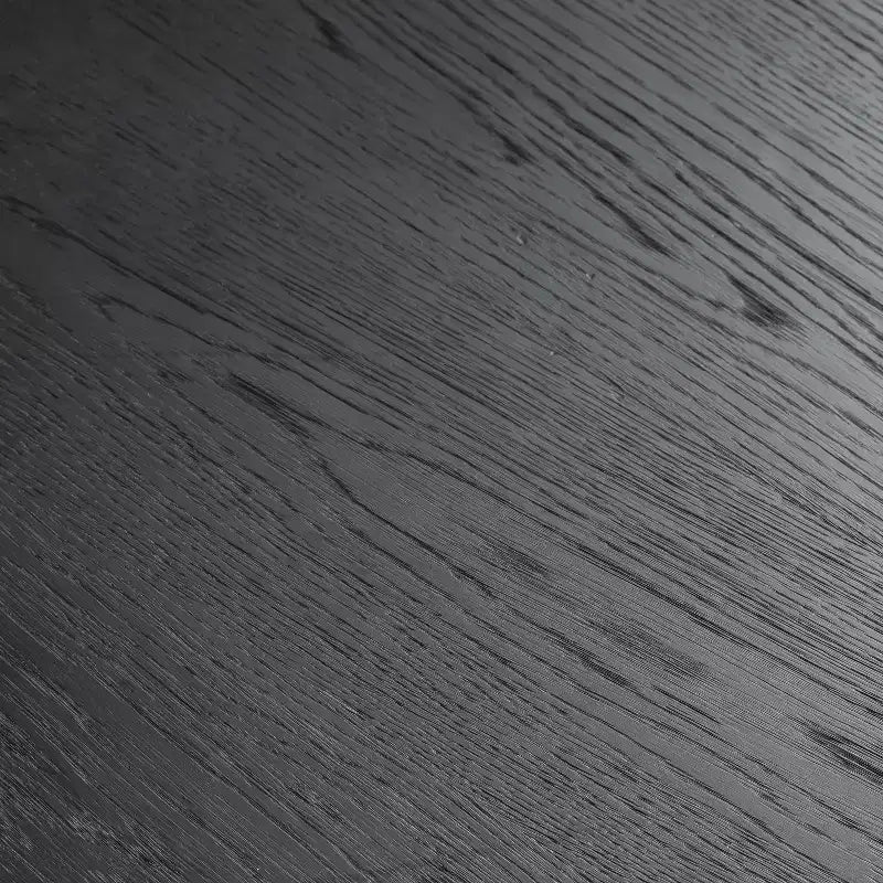 Black Wood Round Dining Table with Designer Base