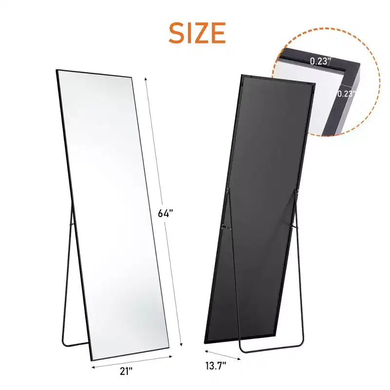 64x21 Extra-Large Full-Length Mirror: Freestanding, Wall-Mountable, Lean-Against & Hanging Options