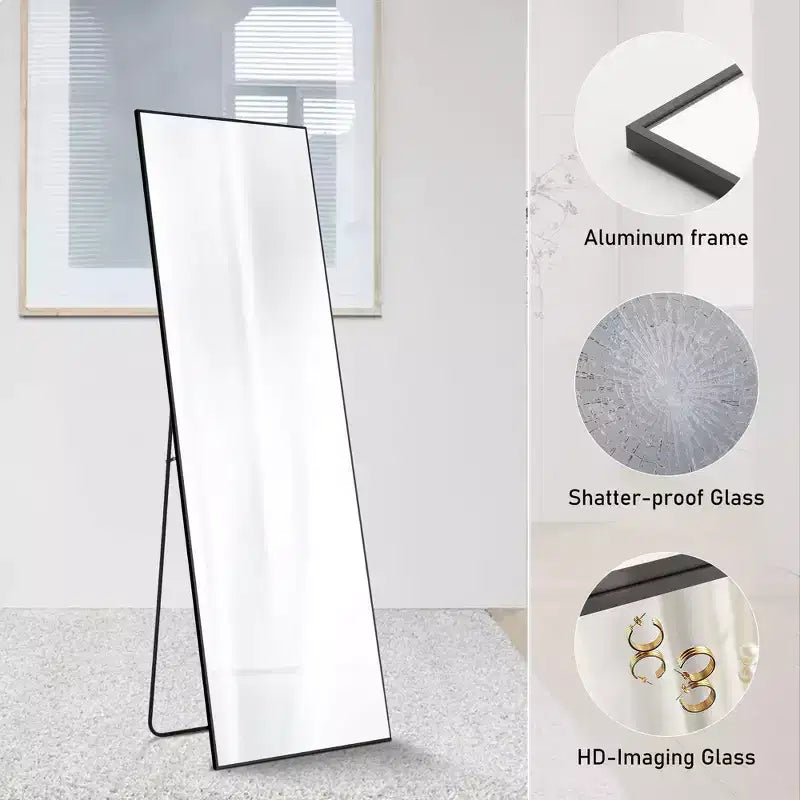 64x21 Extra-Large Full-Length Mirror: Freestanding, Wall-Mountable, Lean-Against & Hanging Options