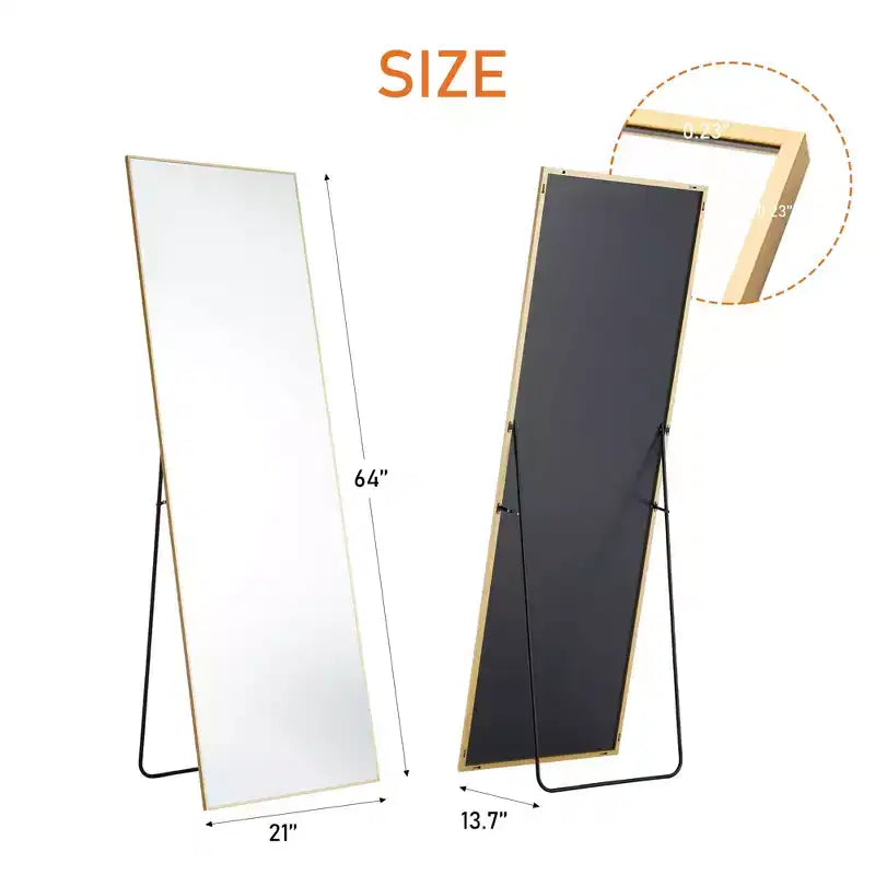 64x21 Extra-Large Full-Length Mirror: Freestanding, Wall-Mountable, Lean-Against & Hanging Options