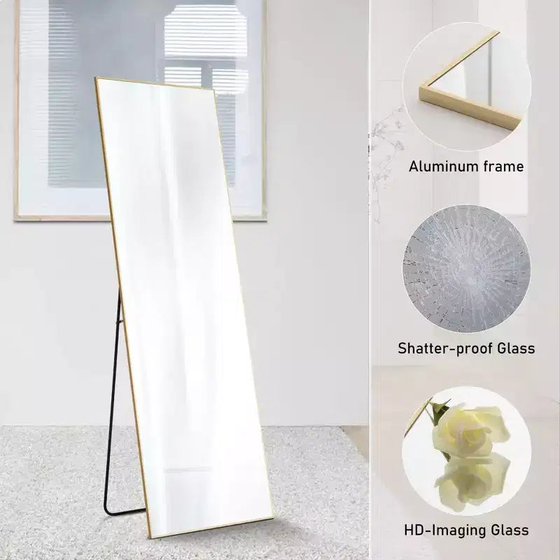 64x21 Extra-Large Full-Length Mirror: Freestanding, Wall-Mountable, Lean-Against & Hanging Options
