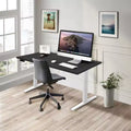 Dual Motor Electric Standing Desk with 55" Tabletop, White Base