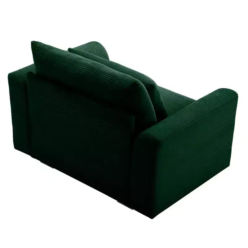 Corduroy 33.8" Deep Seat Single Sofa Accent Chair with Waist Pillow