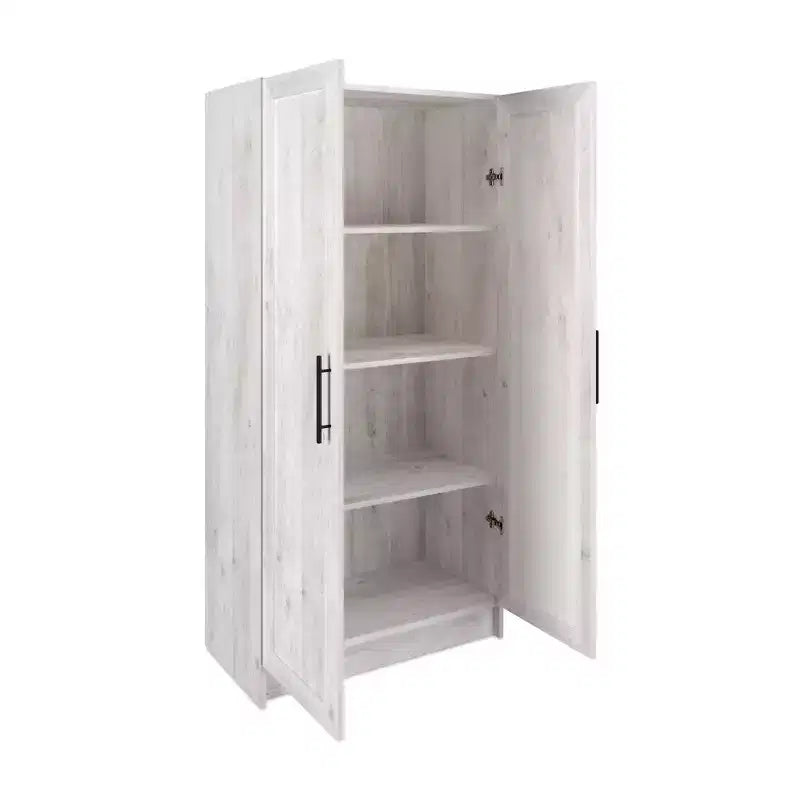 3-Shelf Accent Cabinet with Panel Doors