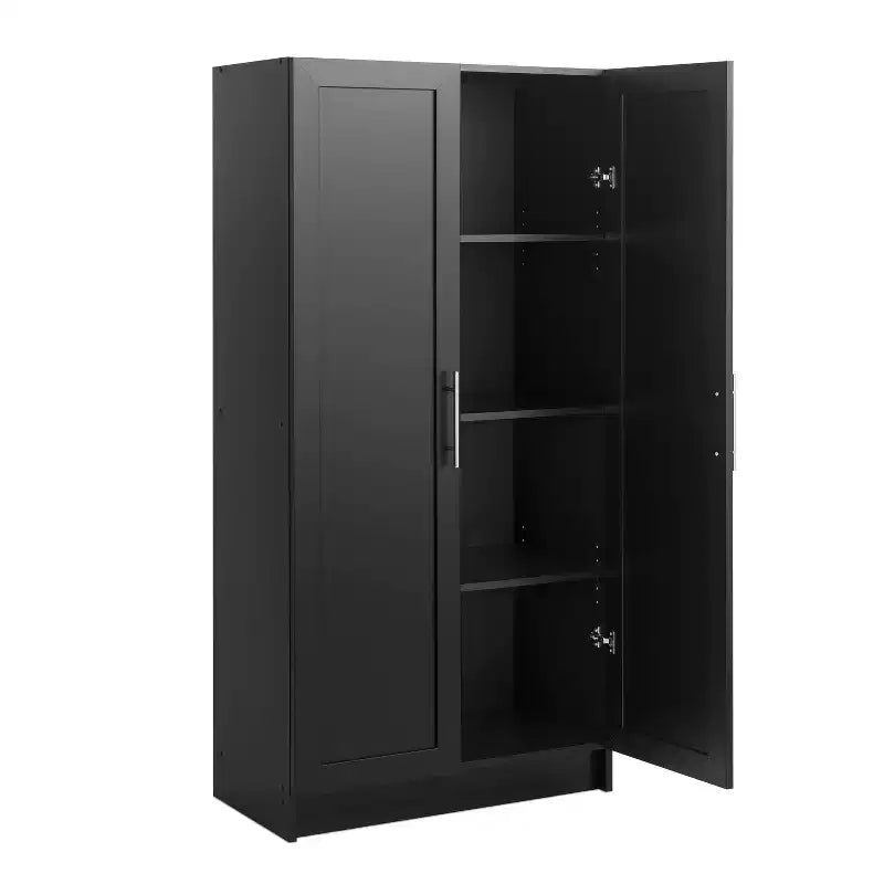 3-Shelf Accent Cabinet with Panel Doors