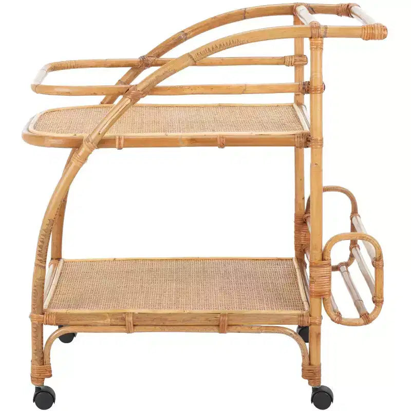 Treise 2 Tier Bar Cart - BCT6501A - Natural - Safavieh