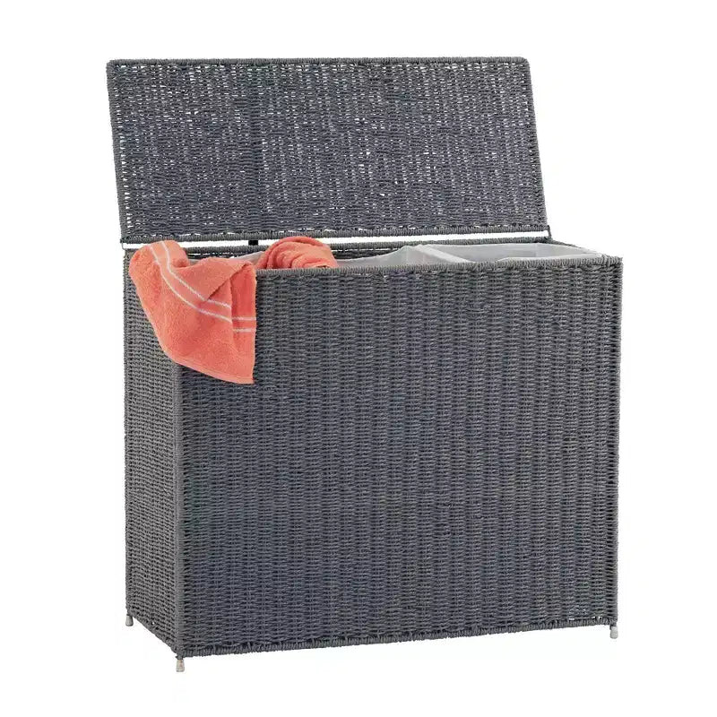 3 Compartment Laundry Sorter, Wicker Laundry Sorter