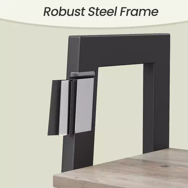 4-Tier Ladder Shelf Storage Rack Bookcase with Steel Frame