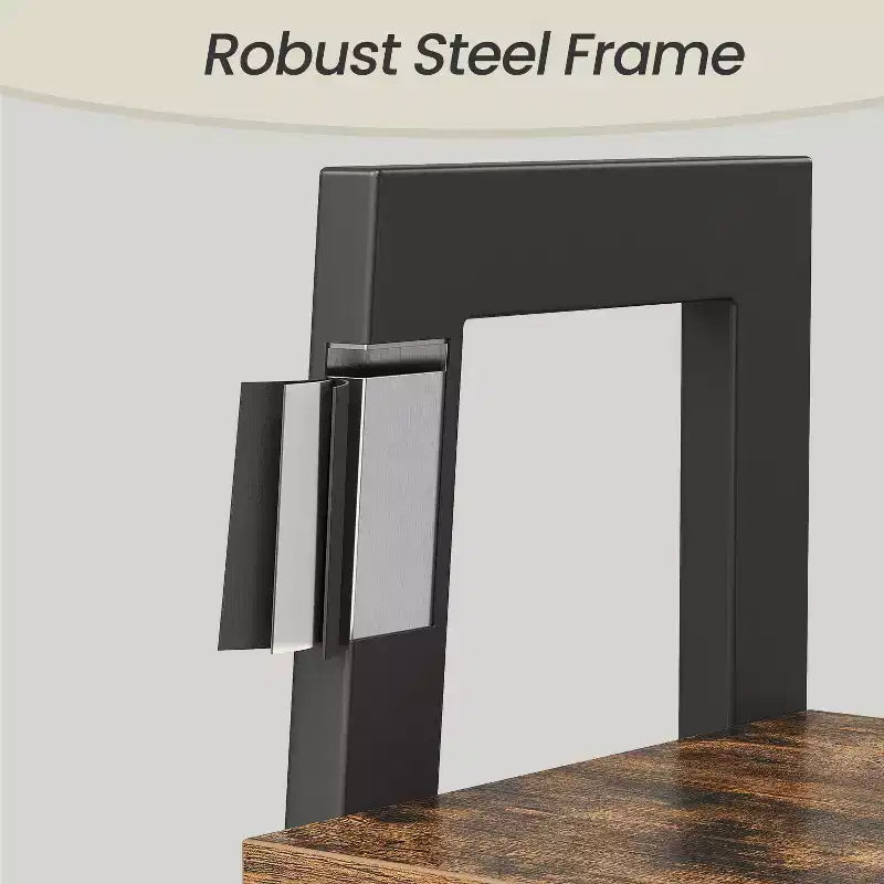 4-Tier Ladder Shelf Storage Rack Bookcase with Steel Frame